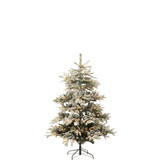 J-LINE KERSTBOOM 270 LED SNEEUWACHTIG KUNSTMATIG DONKERGROEN/WIT MEDIUM