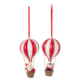 J-LINE HANGER LUCHTBALLON LIMOENGROEN KERST ROOD/WIT – ASSORTIMENT VAN 2