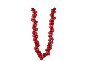 J-LINE GUIRLANDE KERSTBALLEN PLASTIC KERST ROOD