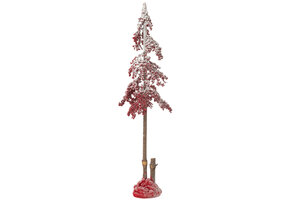 J-LINE KERSTBOOM DECO GROTE BESSEN PLASTIC ROOD GROOT
