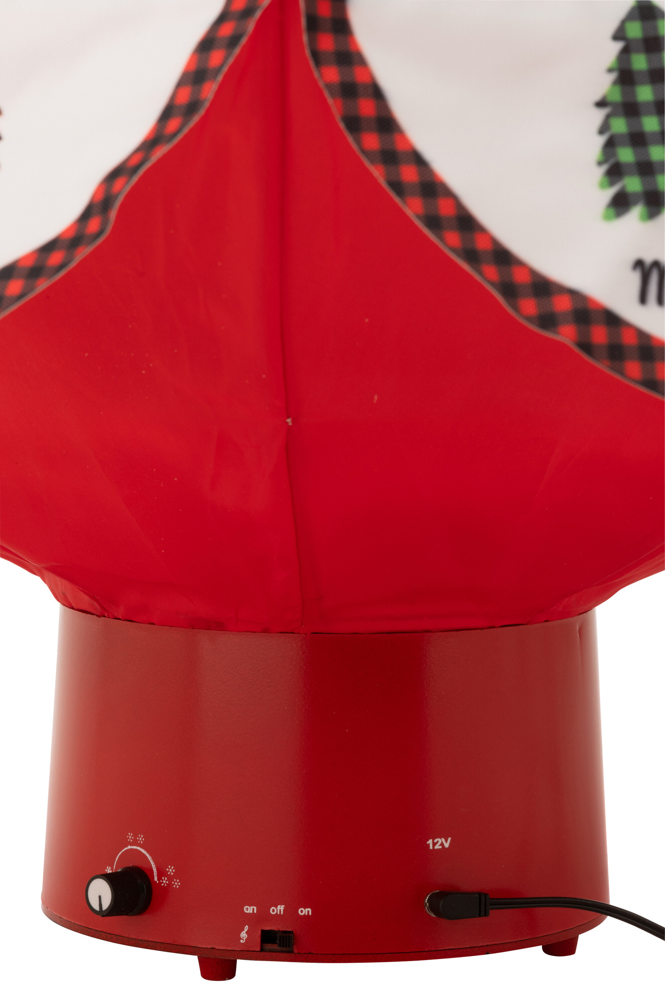 J-LINE BOOM LED SNEEUWENDE SNEEUWPOP IJZER KERST ROOD/GROEN