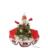 J-LINE BOOM LED SNEEUWENDE SNEEUWPOP IJZER KERST ROOD/GROEN