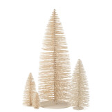 J-LINE KERSTBOOM DECO GLITTERS HOUT WIT EXTRA GROOT