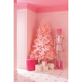 J-LINE KERSTBOOM KUNSTMATIG PVC ROZE GROOT