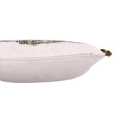 J-LINE KUSSEN KERSTBOMEN KATOEN WIT/DONKERGROEN