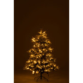 J-LINE KERSTBOOM 270 LED SNEEUWACHTIG KUNSTMATIG DONKERGROEN/WIT MEDIUM