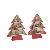 J-LINE BOOM LED TRIPLEX KERST ROOD ASSORTIMENT VAN 2