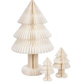 J-LINE KERSTBOOM OPVOUWBAAR PAPIER GEBROKEN WIT GROOT