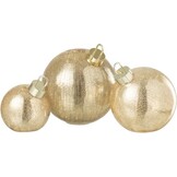 J-LINE KERSTBAL MET LED-VERLICHTING VAN GLAS GOUDKLEURIG GROOT