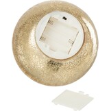 J-LINE KERSTBAL MET LED-VERLICHTING VAN GLAS GOUDKLEURIG GROOT