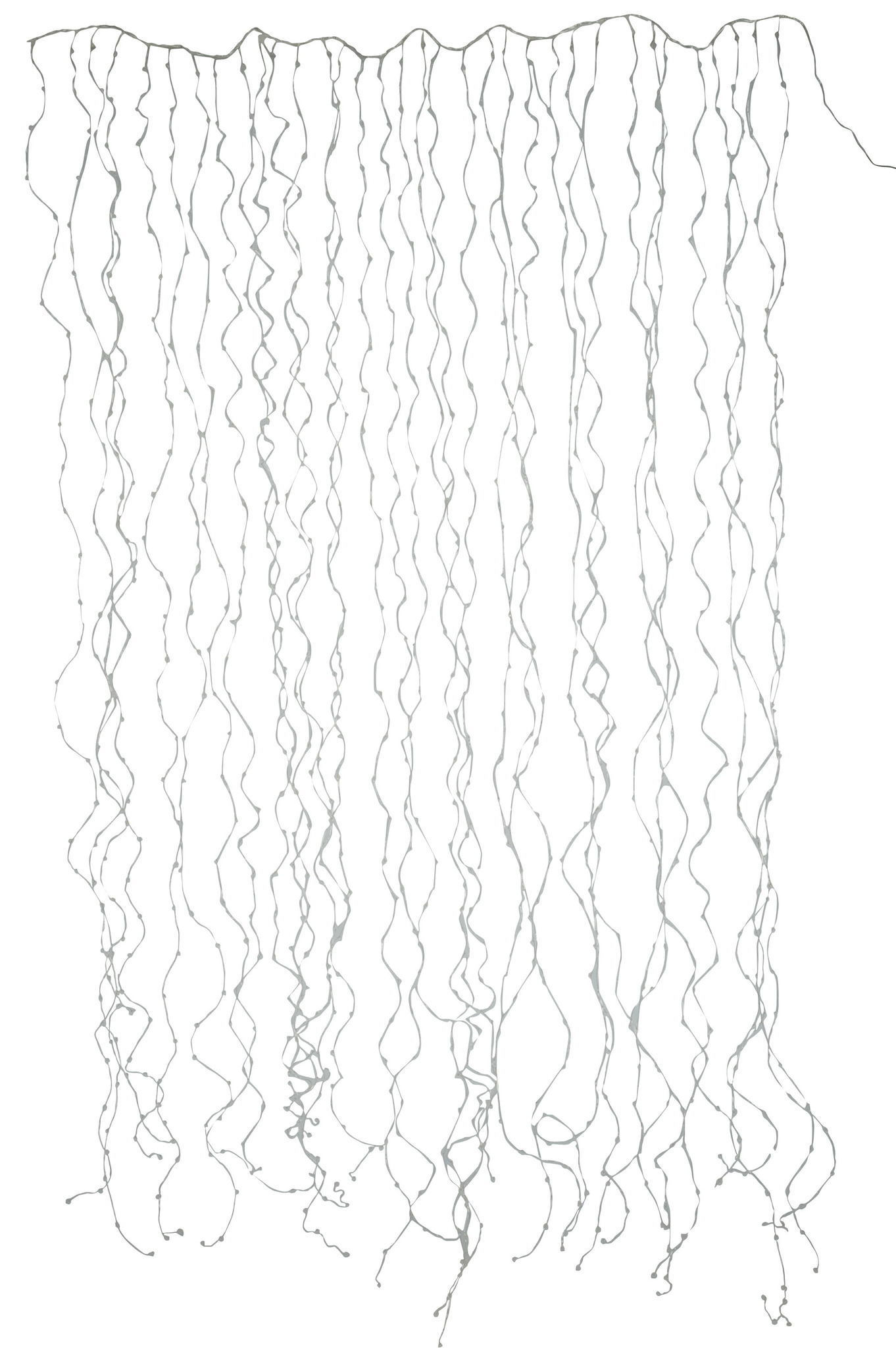 J-LINE KERSTVERLICHTING GORDIJN 2X3M ZILVER 1020 LED WARM WIT