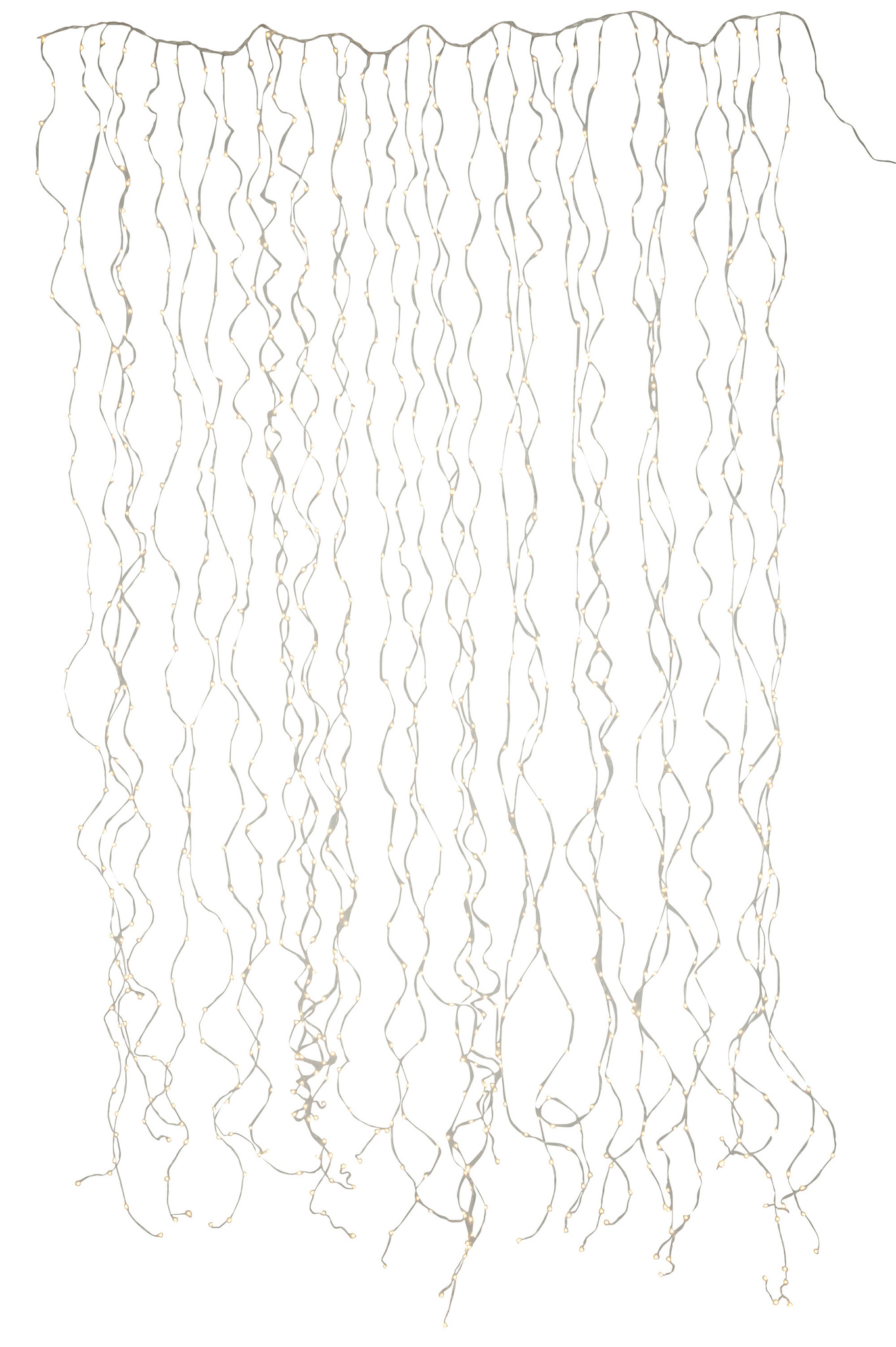 J-LINE KERSTVERLICHTING GORDIJN 2X3M ZILVER 1020 LED WARM WIT