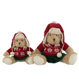 J-LINE BEERMEISJE KERSTTRUI + HOED TEXTIEL BEIGE/ROOD GROOTzei:  J-LINE BEERMEISJE KERSTTRUI + HOED TEXTIEL BEIGE/ROOD GROOT