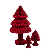 J-LINE KERSTBOOM OPVOUWBAAR PAPIER KERST ROOD GROOT