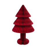 J-LINE KERSTBOOM OPVOUWBAAR PAPIER KERST ROOD GROOT