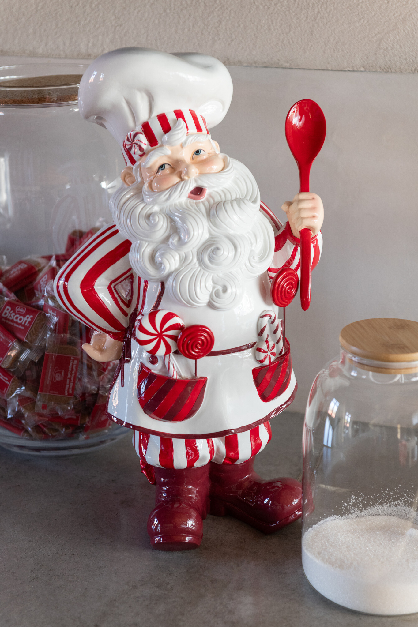 J-LINE KERSTMAN KOOK LIMOENPOEDER KERST ROOD/WIT