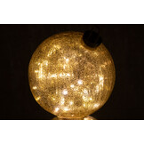 J-LINE KERSTBAL MET LED-VERLICHTING VAN GLAS GOUDKLEURIG GROOT