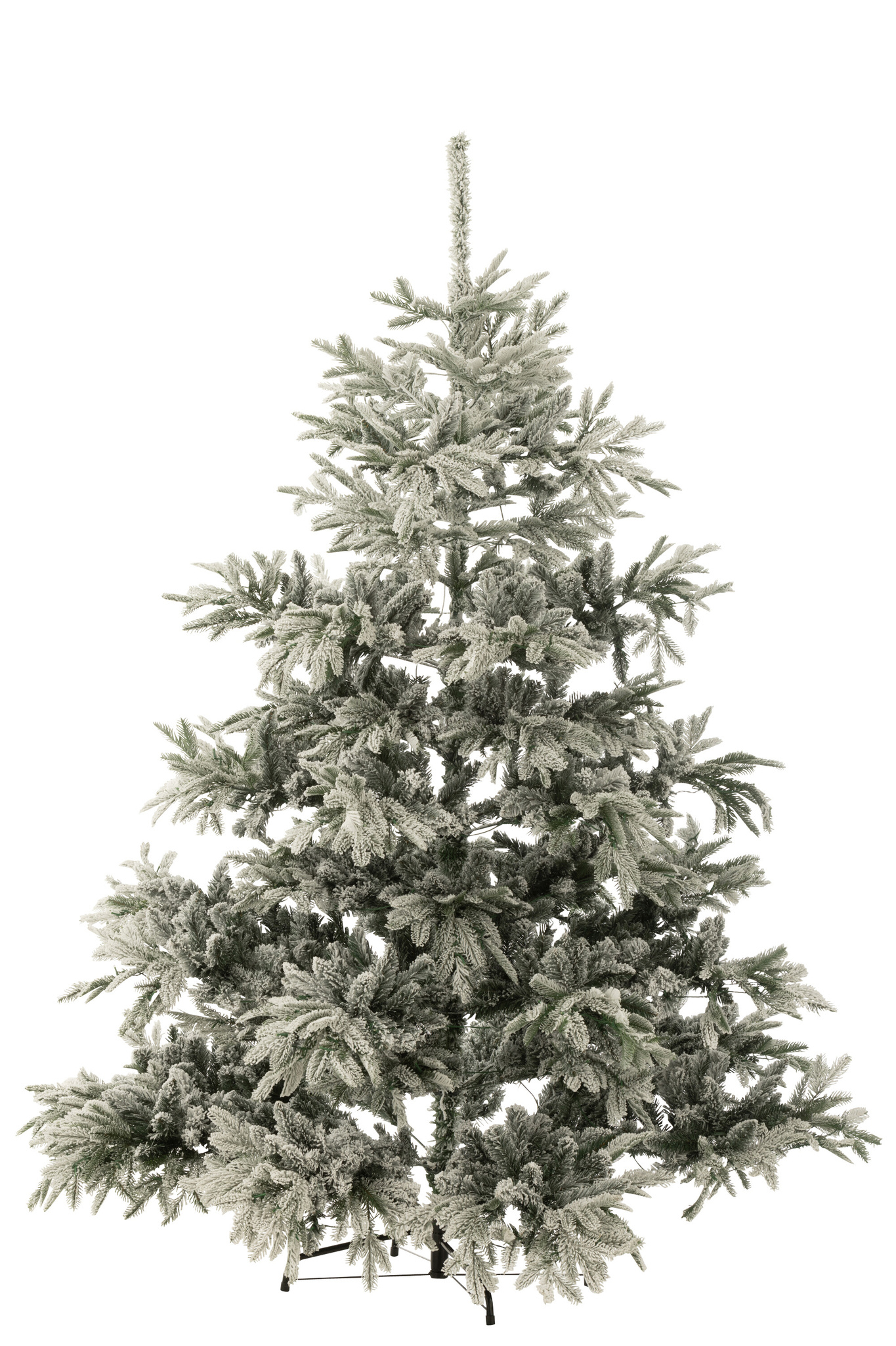 J-LINE KERSTBOOM 420 LED SNEEUWACHTIG KUNSTMATIG DONKERGROEN/LICHTGRIJS GROOT