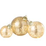 J-LINE KERSTBAL MET LED-VERLICHTING VAN GLAS GOUDKLEURIG GROOT