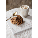 J-LINE DOOS VAN 4 KOFFIEKOPJES KERAMIEK WIT KERST