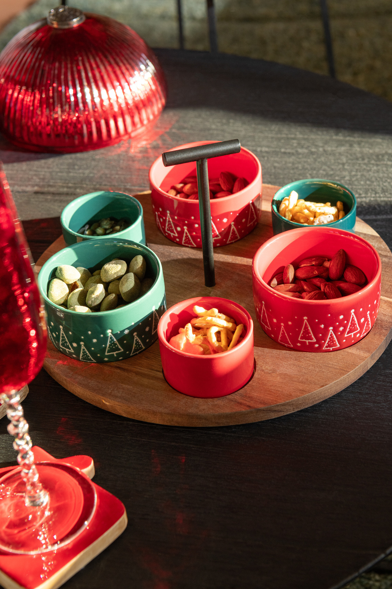 J-LINE TAPAS SERVICE SCHOOLBORD KERST ROOD/DONKERGROEN GROOT