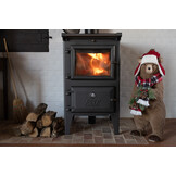 J-LINE BEER + BEANIE POLYESTER BRUIN/KERST ROOD