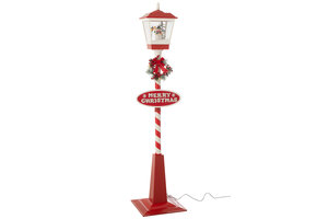 J-LINE STRAATLAMP LED SNEEUW PLASTIC KERST ROOD/GROEN