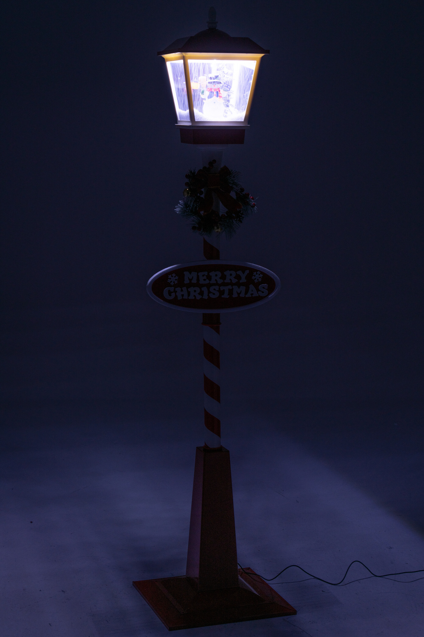 J-LINE STRAATLAMP LED SNEEUW PLASTIC KERST ROOD/GROEN