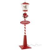 J-LINE STRAATLAMP LED SNEEUW PLASTIC KERST ROOD/GROEN