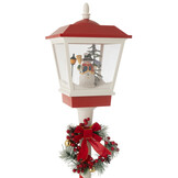 J-LINE STRAATLAMP LED SNEEUW PLASTIC KERST ROOD/GROEN