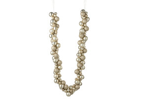 Guirlande Kerstballen Plastic Licht Beige
