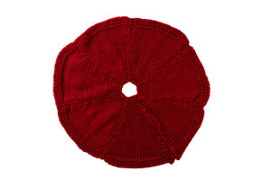 J-LINE KERSTBOOMROK GEBREID POLYESTER KERST ROOD