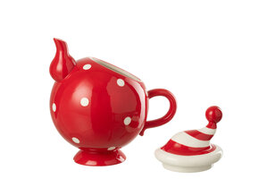 J-LINE THEEPOT KERSTMUTS DOLOMIET KERST ROOD/WIT