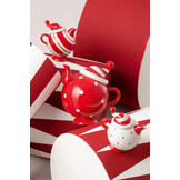 J-LINE THEEPOT KERSTMUTS DOLOMIET KERST ROOD/WIT