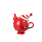 J-LINE THEEPOT KERSTMUTS DOLOMIET KERST ROOD/WIT