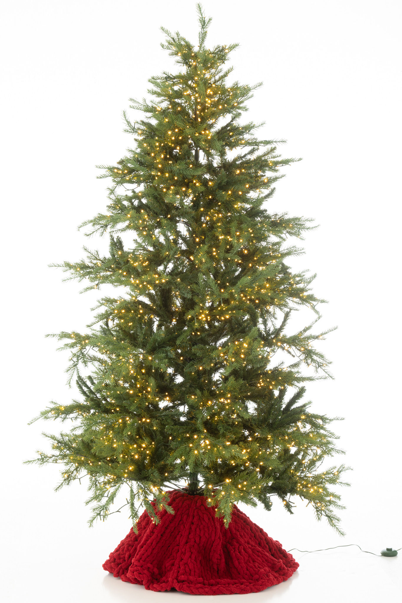 J-LINE KERSTBOOMROK GEBREID POLYESTER KERST ROOD