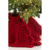 J-LINE KERSTBOOMROK GEBREID POLYESTER KERST ROOD
