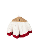 J-LINE KERSTBOOMROK GEBREID POLYESTER WIT/KERST ROOD