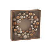 J-LINE KRANS KERSTBALLEN KUNSTSTOF BRUIN