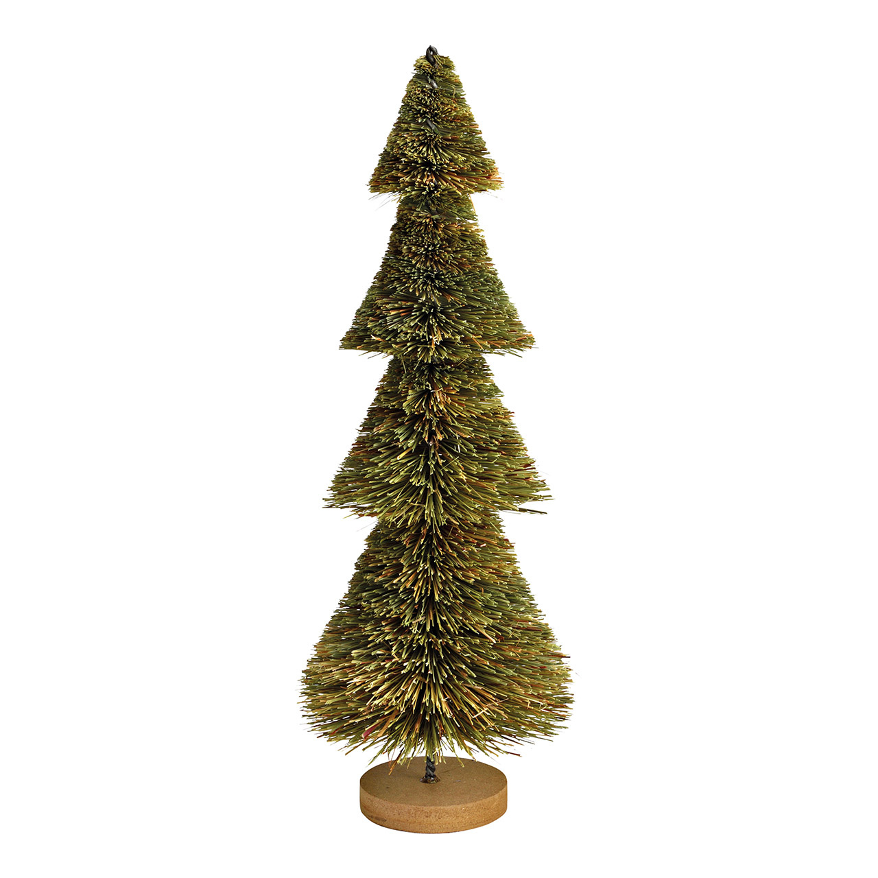 WURM KERSTBOOM OP HOUTEN SOKKEL HOUT GROEN 14X41X14CM