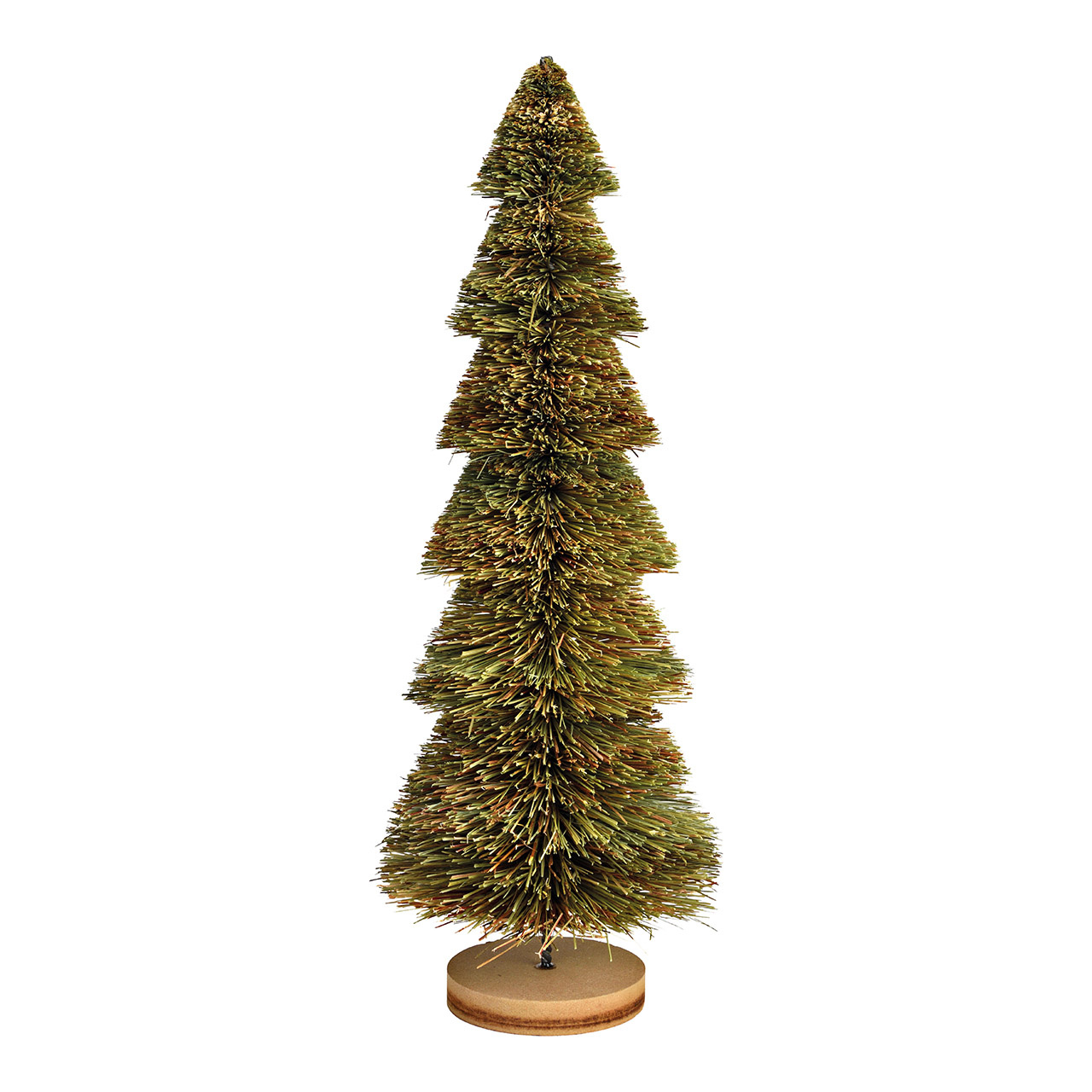 WURM KERSTBOOM OP HOUTEN SOKKEL HOUT GROEN 17X48X17CM