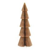 WURM DISPLAY KERSTBOOM HONEYCOMB MET GLITTER VAN PAPIER/KARTON BEIGE