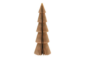 WURM DISPLAY KERSTBOOM HONEYCOMB MET GLITTER VAN PAPIER/KARTON BEIGE
