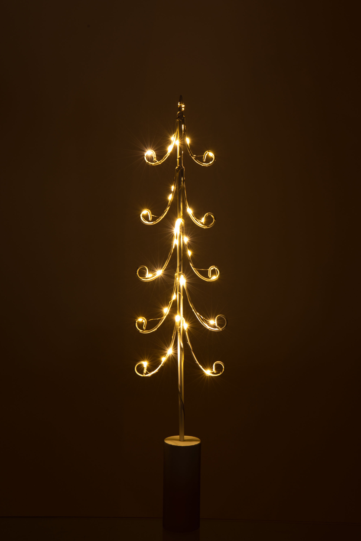 J-LINE BOOM LED CILINDER VOET IJZER WIT GROOT