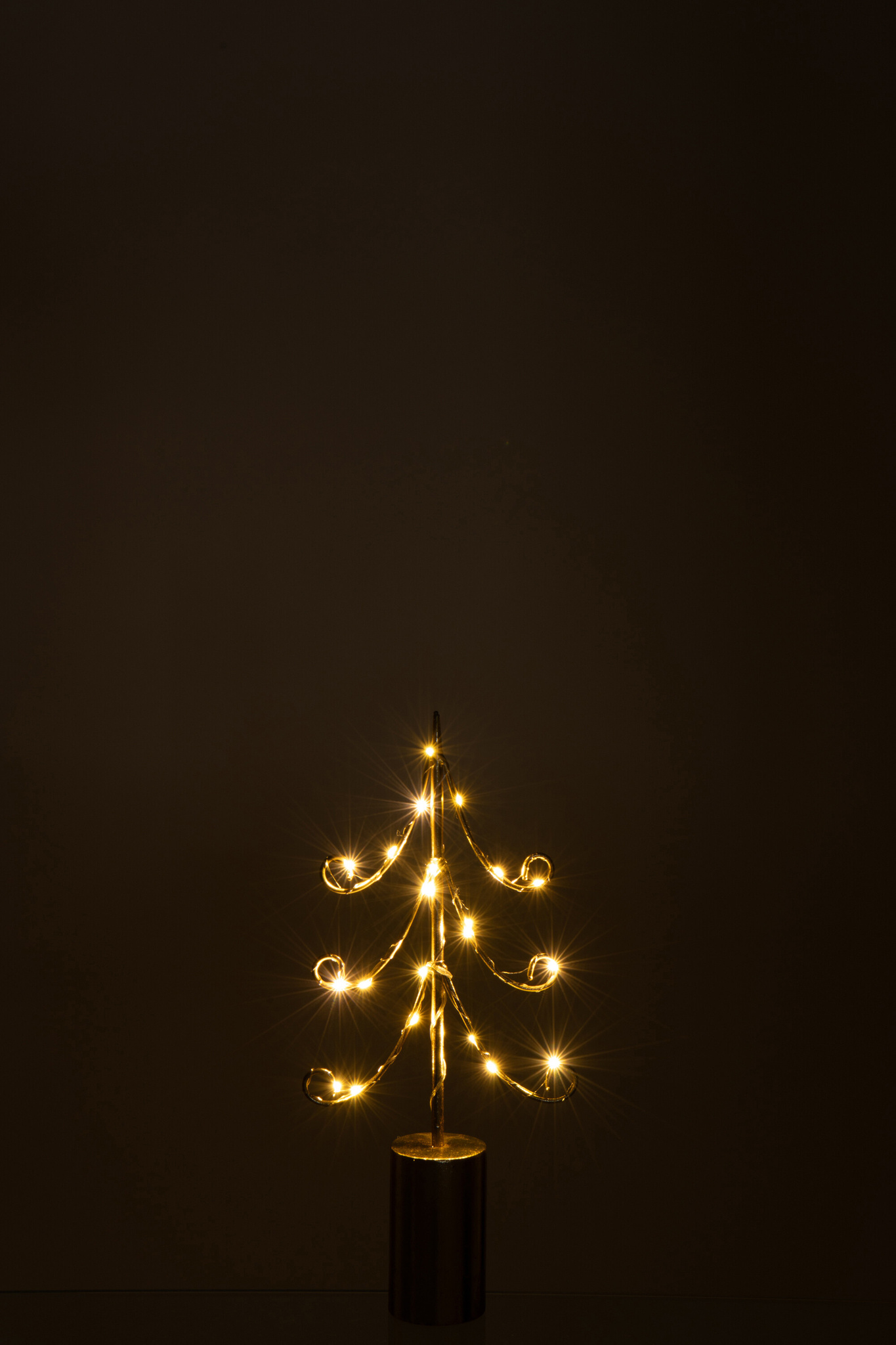 J-LINE BOOM LED CILINDER VOET IJZER GOUDKLEURIG KLEIN