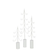 J-LINE BOOM LED CILINDER VOET IJZER WIT GROOT