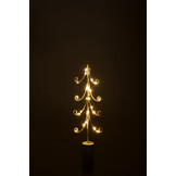 J-LINE BOOM LED CILINDER VOET IJZER WIT MIDDELGROOT