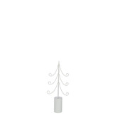 J-LINE BOOM LED CILINDER VOET IJZER WIT KLEIN