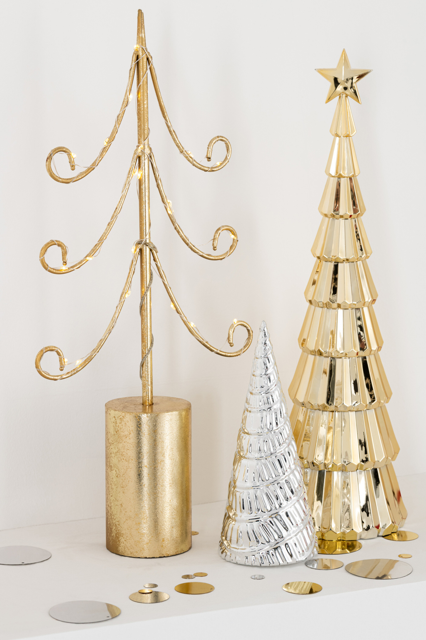 J-LINE BOOM LED CILINDER VOET IJZER GOUDKLEURIG KLEIN