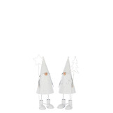 J-LINE KERSTMAN LED STER + BOOM METAAL WIT KLEIN ASSORTIMENT VAN 2